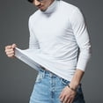 thumbnail image 2 of CENL Men's Casual Slim Turtleneck Long Sleeve Tops Pullover T-Shirt Solid Color, 2 of 9