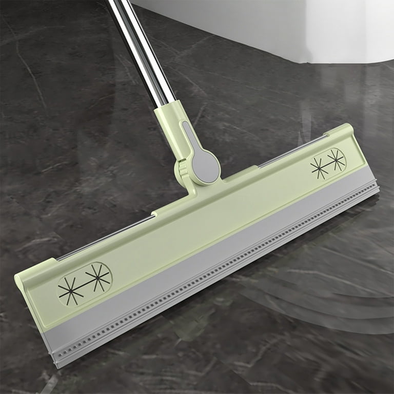 Eyliden Floor Squeegee Broom，51inch Long Handle Foam Squeegee for Shower  Bathroom Home Kitchen Tile Pet Hair Glass Window Marble Water Foam Cleaning