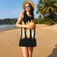 thumbnail image 3 of Easygdp Sunflower Gnomes 5 para Vestido Transpirable de Mujer, Vestido Suelto de Manga Corta con Pliegues y Bolsillos para el Verano, 3 of 7