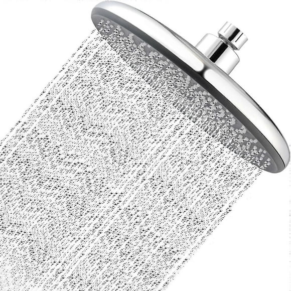 Shower Head, Chrome Shower Head Rain Shower Ø220mm Integrated Booster and Water Saving System 330 Silicone Water Outlet Holes Adjustable 360° With Ro