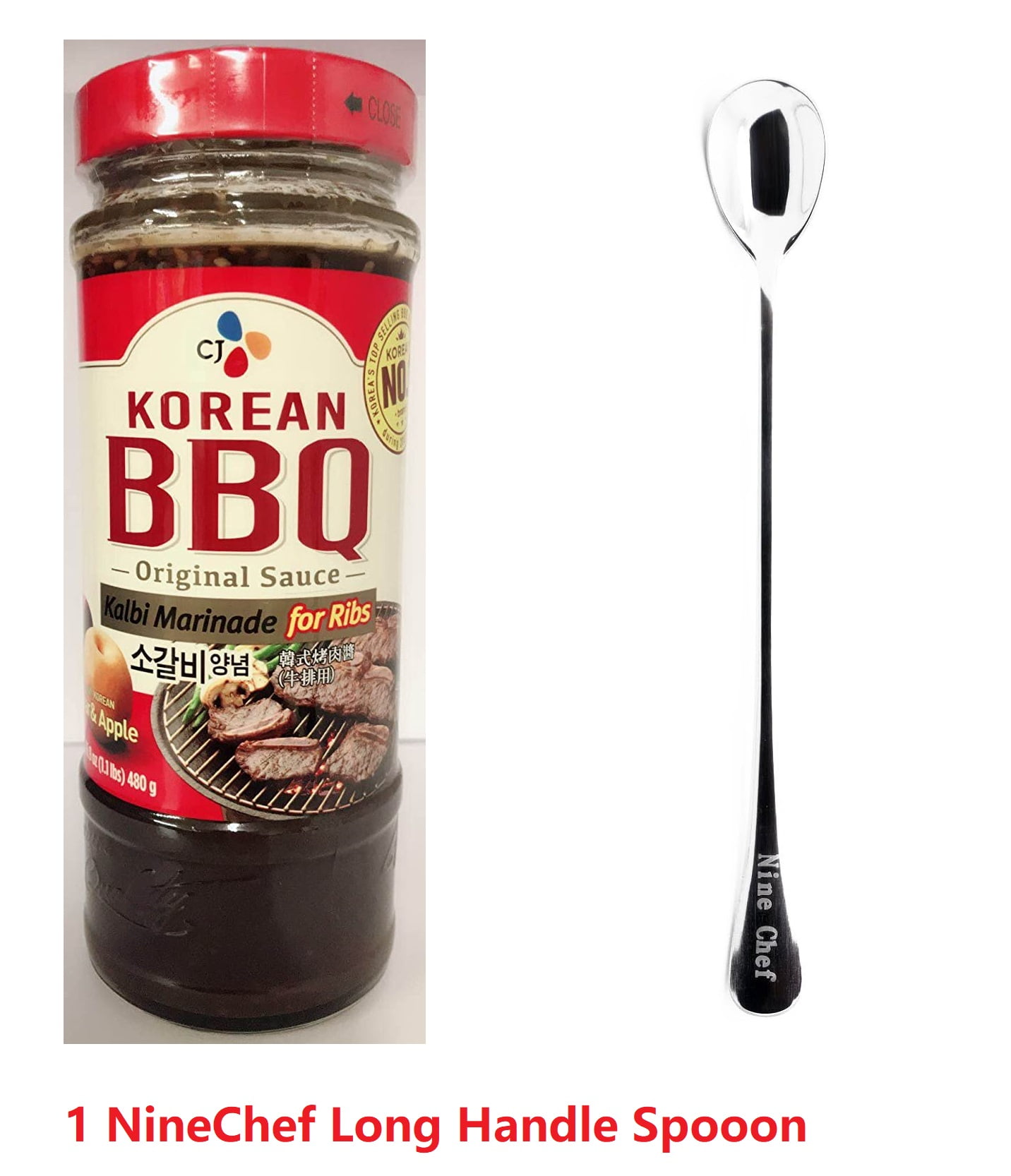 NineChef Bundle CJ Korean BBQ Sauce Kalbi Marinade for ribs (pack 1