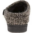 thumbnail image 3 of Clarks Womens Slipper Suede Leather Knitted Collar Clog Slippers - Plush Faux Fur Lining (Black, 6), 3 of 6