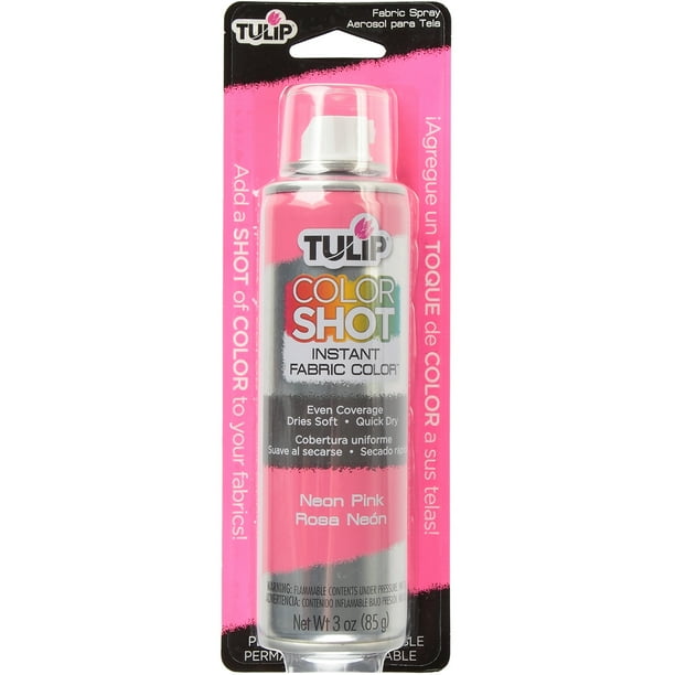 Tulip Color Shot Instant Fabric Color Paint Spray 3 oz Neon Pink