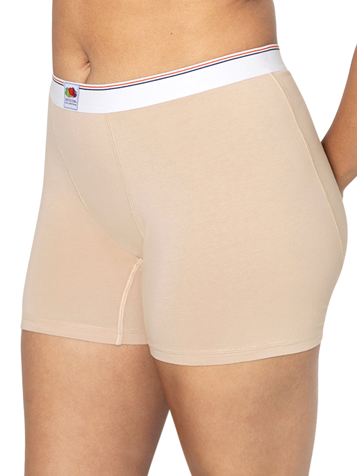 fresh collection by Fruit of the Loom Women's Cotton Boxer Brief 2-pack