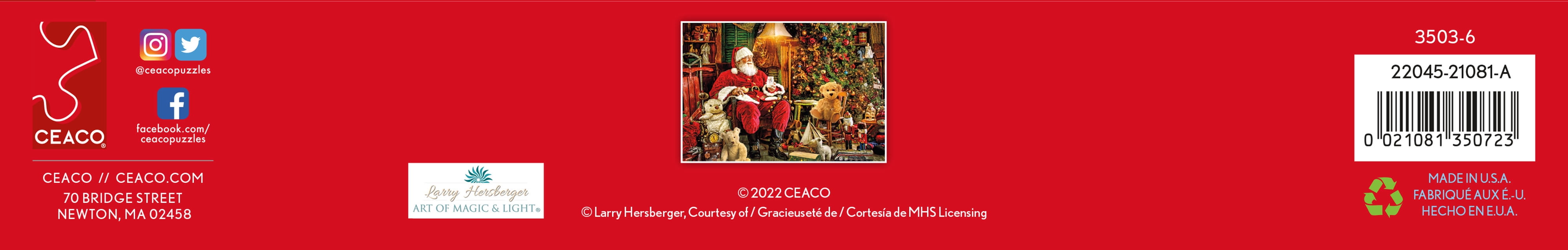 Ceaco - Holiday - Santa's Magical Toys - 2000 Piece Interlocking Jigsaw Puzzle