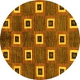 thumbnail image 1 of Ahgly Company Indoor Round Oriental Yellow Modern Area Rugs, 8' Round, 1 of 4
