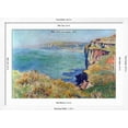 thumbnail image 5 of Art.com Cliffs at Varengeville Art Print by Claude Monet, White Frame Wall Art, 44" x 32", 5 of 5