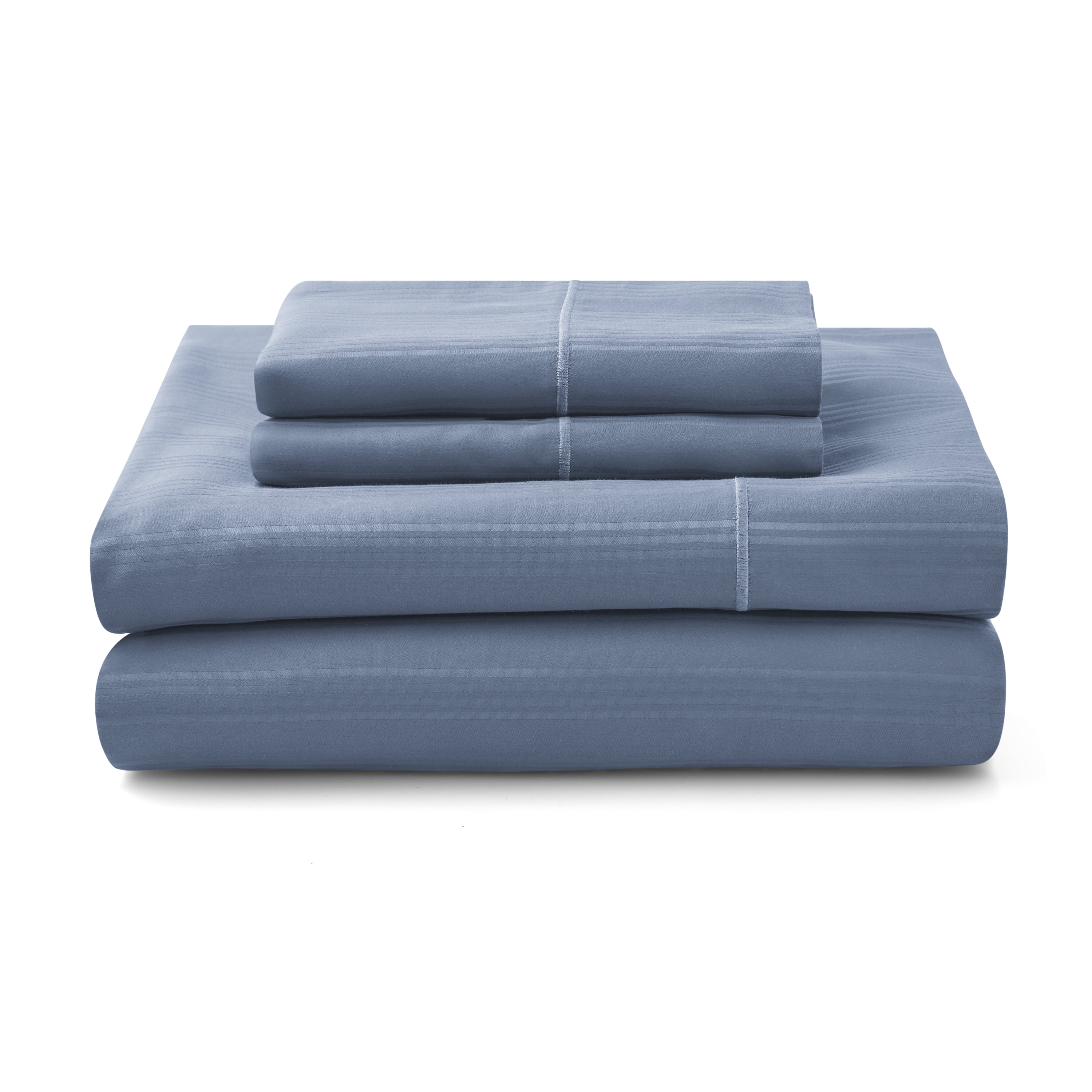 Better Homes & Gardens 400 Thread Count Hygro Cotton Sheet Set, Queen, Blue Damask