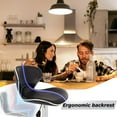 thumbnail image 4 of Counter Height Bar Stools Set of 2 PU Leather Height Adjustable Swivel Bar Chairs with Back and Chrome Steel Base for Kitchen Living Room Pub Coffee ,Black, 4 of 9