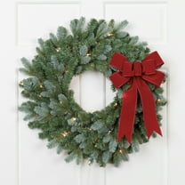 Northlight Pre-Lit Blue Spruce Artificial Christmas Wreath - 24" - Clear