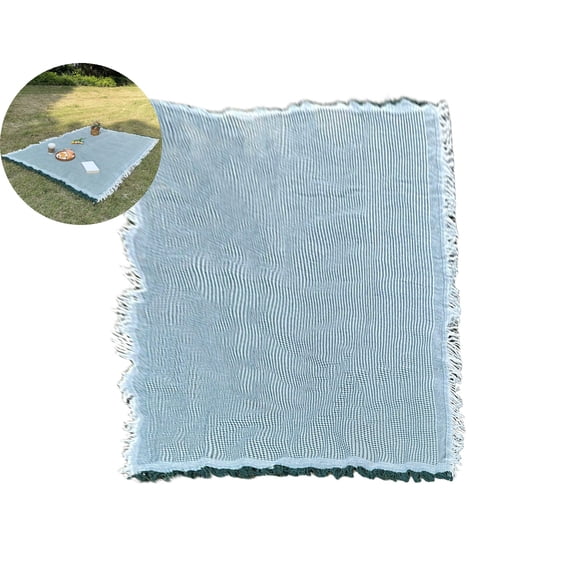 WNFJR Picnic Blanket Outdoor Waterproof Mat – Soft Plaid Blanket for Beach, Camping, Parks & Picnics – Foldable Lightweight Throw for Travel