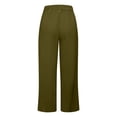 thumbnail image 5 of Pantalones palazzo de cintura alta y pierna ancha para mujer: ligeros, con cordón en la cintura, bolsillos, pantalones casuales de verano., 5 of 5