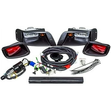 EPR Golf Cart Street Legal Full LED Headlight Tail Light Upgrade Kit Turn Horn Brake Compatible with EZGO TXT 1996-2013