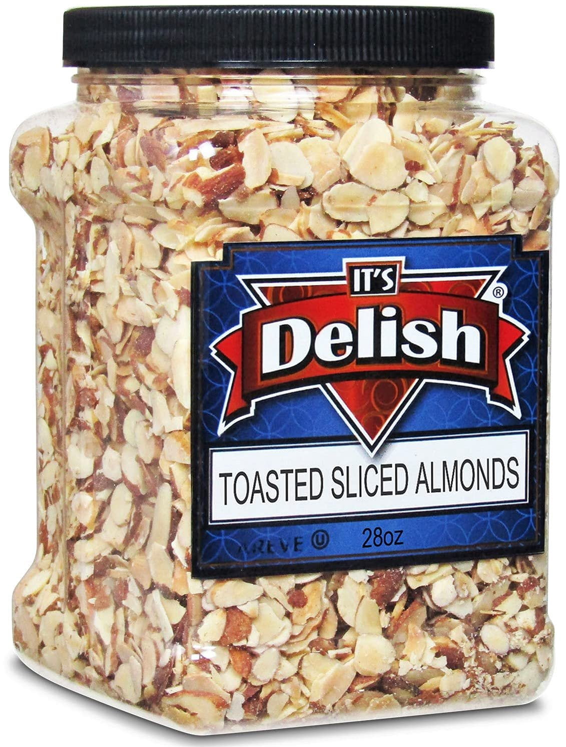 Gourmet Toasted Sliced Almonds by It's Delish  28 OZ Bulk Reusable Jumbo Container - Premium Oven Fresh Dry Roasted  Healthy Snack, Topping for Salad, Desserts & Yogurt  Kosher Certified