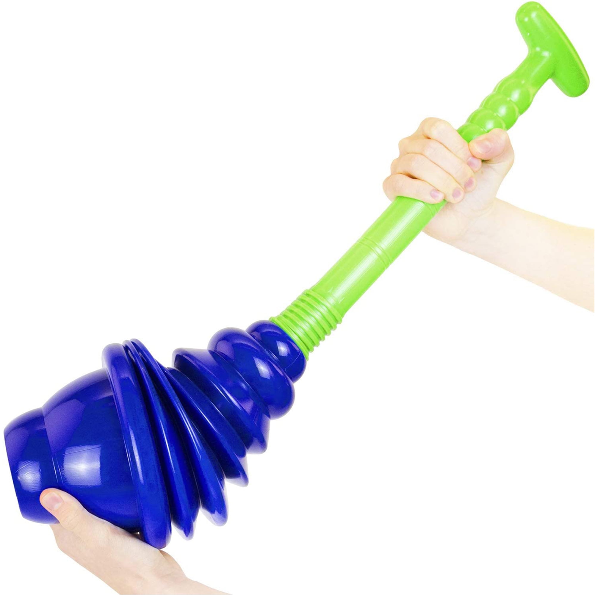 Luigi's Heavy Duty Plunger & Sink Declogger Clogged Drain Cleaning Tools,  Small Blue 