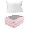 thumbnail image 1 of Edredón Dos vistas Individual Rogga Rosa - Gris Perla + Almohada Royal, 1 of 7