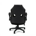 thumbnail image 3 of Poundex Chaise de Bureau en Faux Cuir Noir et Rouge, 3 of 7