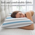 thumbnail image 6 of Blue Grey Stripe Pillow Covers 20x26 Inch Standard Size, Modern Farmhouse Vertical Striped Decorative Pillowcase with Zipper, Microfiber Breathable Pillowcases for Sofa Bed Living Room, 6 of 9