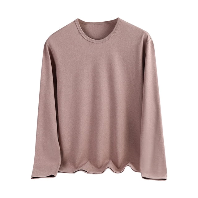 tarylea Hauts pour Femmes Grande Taille Chandail Col Rond Manches Longues Chemises Couleur Unie Hauts Amples Automne Décontracté Basique Tendance