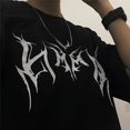 thumbnail image 4 of Camiseta de mujer Harajuku Hip-Hop suelta Punk estampado de letras Vintage mujeres de gran tamaño camisetas de manga corta ropa Y2K, 4 of 5
