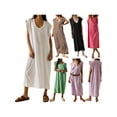 thumbnail image 6 of KelaJuan Women's Summer Casual Fashion Long Dress Solid Color Sleeveless Scoop Neck Beach Dresses, 6 of 6