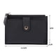 thumbnail image 4 of Bolsa Bolso Cartera de cuero de PU con varias ranuras de color sólido a la moda para mujer de 5 uds (negro), 4 of 7