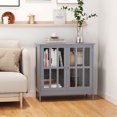 thumbnail image 6 of kleankin Sideboard Buffet, Storage Cabinet with 2 Doors, Credenza for Multifunction in Kitchen, Console, Living Room, Gray, 6 of 9