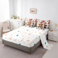 thumbnail image 6 of Manfei Kawaii Highland Cow 7 Pieces Bedding Comforter Set,Rustic Farmhouse Cabin Full Bedding Set,Merry Xmas Pine Cone Fitted Sheet Flat Sheet For Girl Boys,Ultra Soft Home Decor Reversible, 6 of 9
