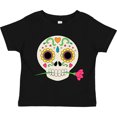 thumbnail image 3 of Inktastic DÃ­a De Los Muertos Skull with Flower Boys or Girls Toddler T-Shirt, 3 of 5