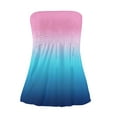 thumbnail image 5 of Women's Loose Tube Tops - Strapless Flowy Bandeau Sleeveless Beach Cover Up Casual Summer Tops Pink S, 5 of 5