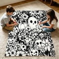 thumbnail image 4 of Halloween DIY Coloring Blanket with 24 Markers for Adults Kids, Color Your Own Washable Velvet Throw, Spooky Party Gift Decor, 4 of 5