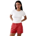 thumbnail image 5 of Bermuda Shorts for Women Summer Cargo Shorts Mid Rise Mini Length with Pockets and Belt Loops Hiking Travel Clothes, M, 5 of 6