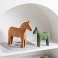 thumbnail image 3 of Sunjoy Tech Horse Ornament Nordic Style Artistic Minimalist Decorate Pine Ins Morandi Wooden Horse Ornaments for Home, 3 of 7
