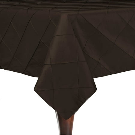 

Ultimate Textile Embroidered Pintuck Taffeta 60 x 144-Inch Rectangle Tablecloth Espresso Dark Brown