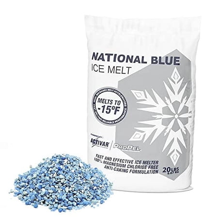 Snow Salt Ice Melt 20lb Bag - Fast Acting Ice Melter - Pet, Plant and Concrete Friendly, Environmentally Safe - Free of Magnesium Chloride - Melts to -15°F$$Garden &