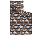 thumbnail image 2 of Football Stripe Darkblue Pattern Toddler Nap Mat with Pillow & Blanket, Soft Sleeping Mat for Preschool Daycare Travel Sleepovers, 2 of 6