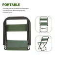 thumbnail image 3 of PEACNNG Petit Tabouret Carré avec Dossier Chaises Pliables Extérieur Pliant Plage pour Adultes Métal Lourd, 3 of 6
