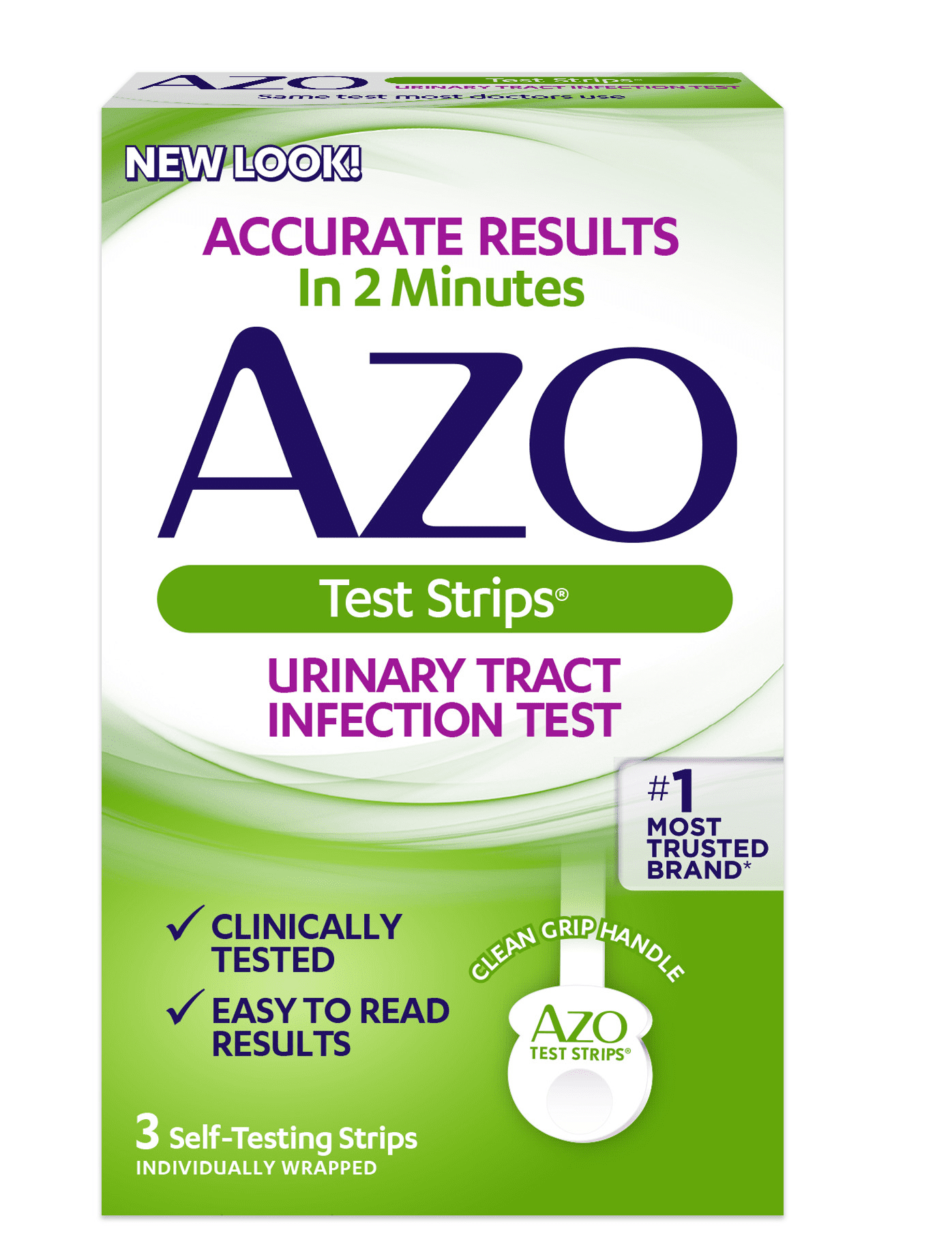 AZO Urinary Tract Infection (Uti) Test Strips, Accurate Results In 2 Minutes, 3 Count