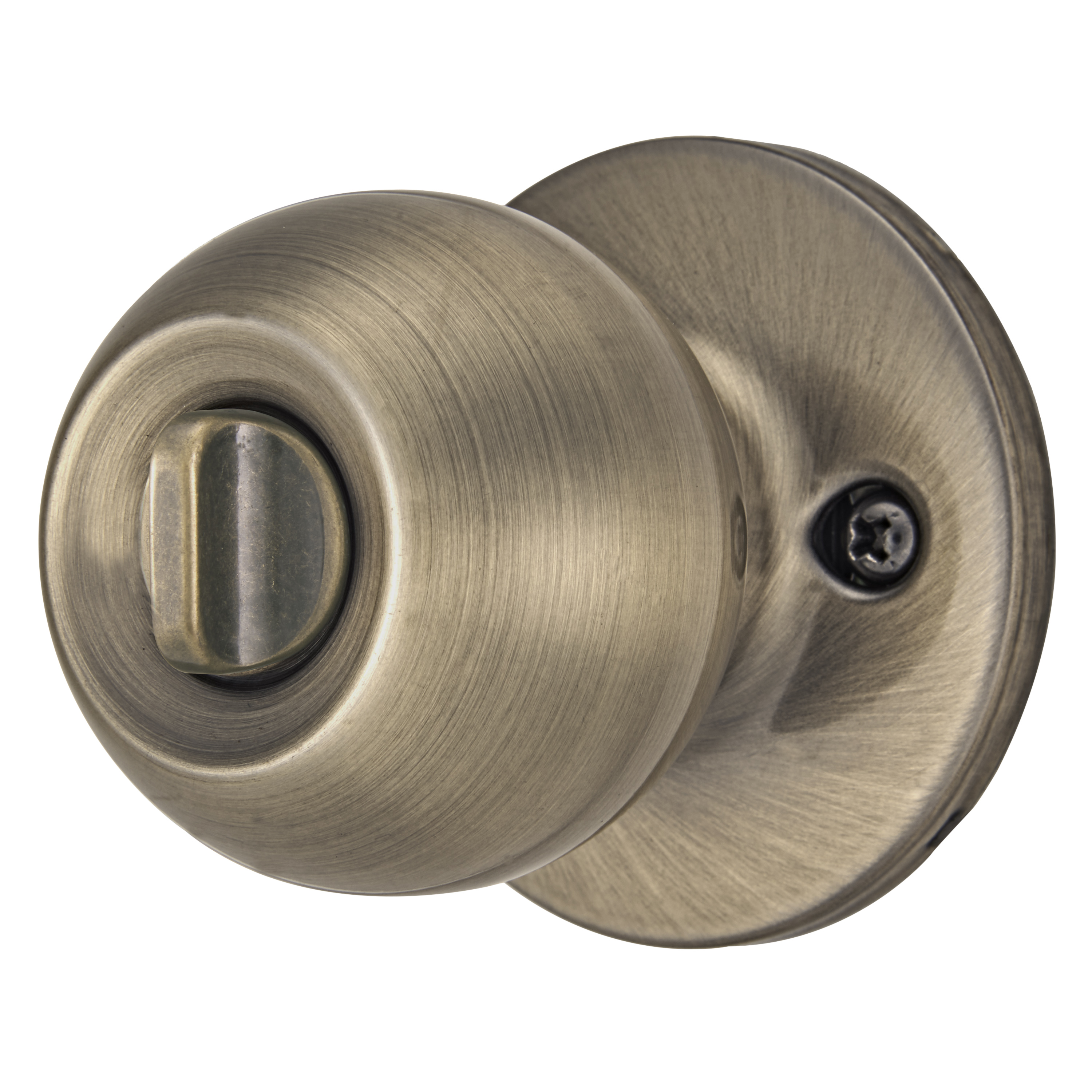 Brinks, Privacy Bed/Bath Ball Doorknob, Antique Brass Finish - image 3 of 8