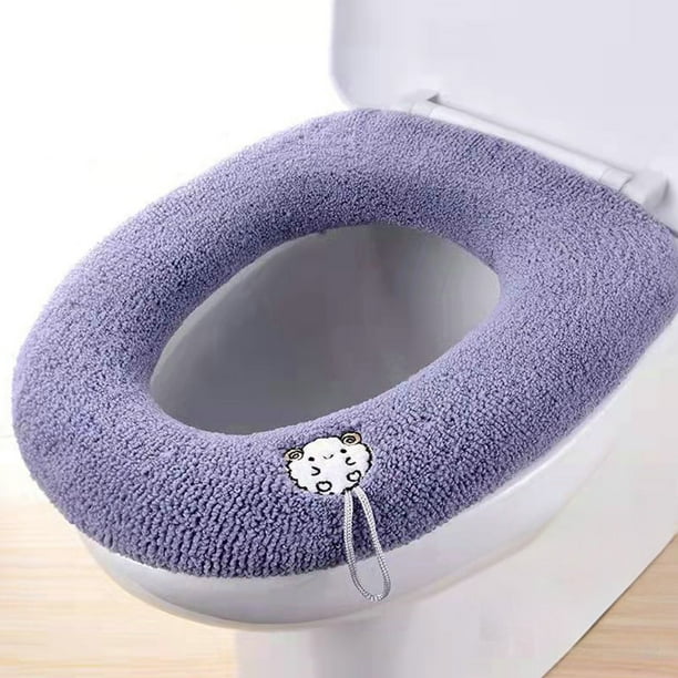 Accesorios de baño Cojín de asiento de inodoro para el hogar Uso Funda de asiento de inodoro de punto Temporada de verano Cojín de asiento de inodoro lavable Cojín de asiento en forma de O