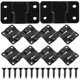 thumbnail image 1 of KAKOWELY 6 pares de hebillas entrelazadas de acero inoxidable para colgar cuadros, conectores para muebles (tornillos incluidos), 1 of 4