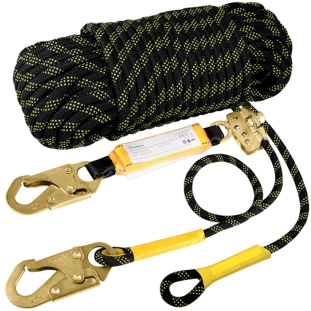 Arnés de cuerda de seguridad TRSMIMA 50 m con amortiguador
