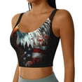 thumbnail image 2 of Balery USA Bald Eagle Sujetadores deportivos con espalda cruzada para mujer, acolchados, sin costuras, de alto impacto, ideales para yoga, gimnasio, entrenamiento y fitness.-Medium, 2 of 8