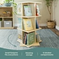 thumbnail image 5 of Guidecraft EdQ Rotating Book Display - Natural: 3-Tier 360 Spinning Wooden Bookshelf for Kids with Acrylic Shelves for Classroom or Bedroom, 5 of 5