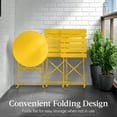 thumbnail image 6 of Best Choice Products 3-Piece Small Bistro Set, Folding Patio Furniture Set of 2 Chairs and Table - Yellow, 6 of 9