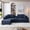 Blue, variant on Vanress 125" Modular Sectional Sofa for Living Room, Modern Corduroy Boneless Couch, Cloud Couch Sectional with 2 Ottoman, U Shaped Deep Seat Couch with USB Ports & Storage, No Assembly, Black