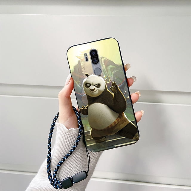Lg G7 ThinQ G7+ G7 Plus Fit G7Fit funda Panda Minions Doraemon impreso funda con correa