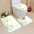 thumbnail image 1 of ABPHQTO Plantas de pradera Juego de alfombras de baño de 3 piezas Alfombra de baño Alfombra de contorno y tapa de inodoro, 1 of 2