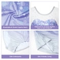 thumbnail image 7 of Leotards for Girls Gymnastics, Long Sleeve Sparkly Dance Biketards with Shorts Ballet Tumbling Outfit for 3-12 Years, 7 of 7