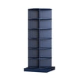 thumbnail image 2 of 6-Layer Blue Round Shoe Cabinet | Rotate 360 Degrees to Fit More in Small Spaces | Wood Shelves in American Style | Clean Up Messy Shoe Areas, 2 of 2